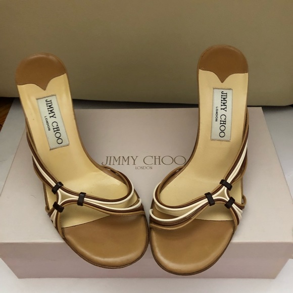 jimmy choo white mules